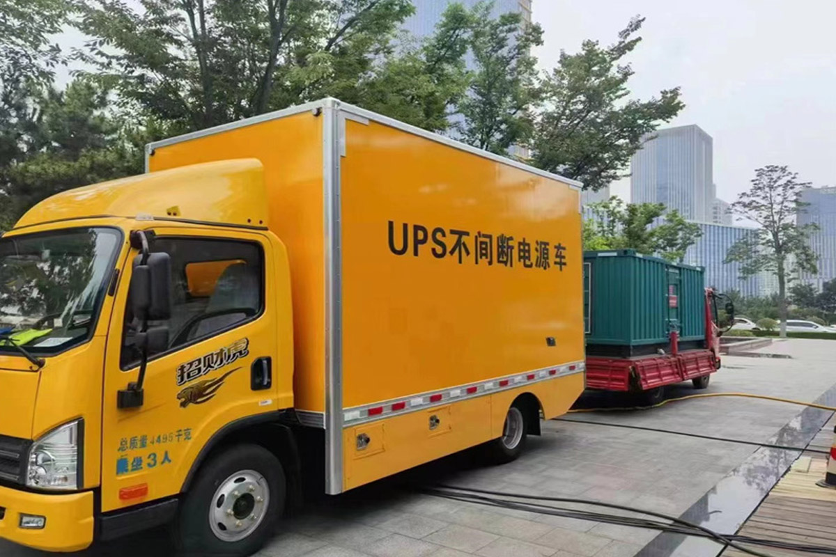 宁安发电机租赁施工现场