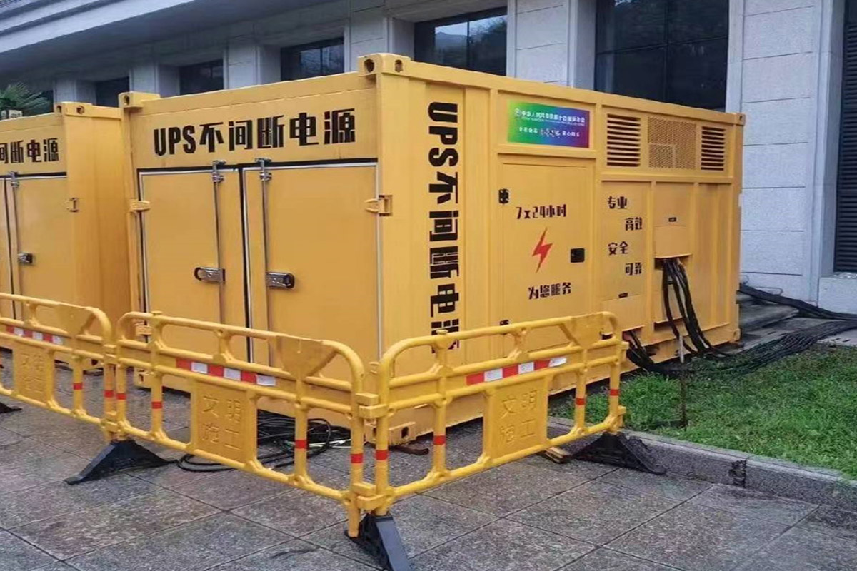 宁安发电机租赁施工现场